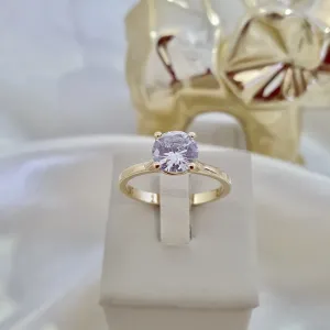 Anel solitário zircônia 7mm