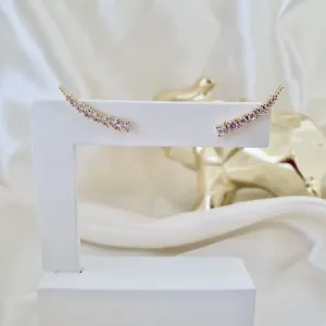 Brinco ear cuff zircônias