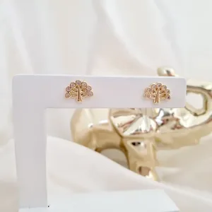 Brinco árvore da vida com zircônias