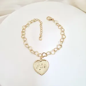 Pulseira pingente coração 