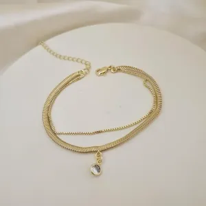 Pulseira dupla malha ponto de luz e veneziana