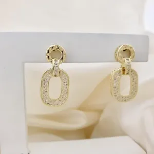 Brinco elos cravejados zirconia