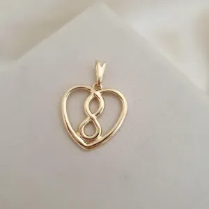 Pingente coracao infinito