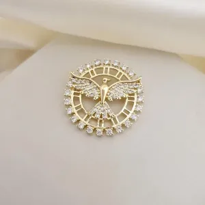 Pingente Espirito Santo cravejado zirconia