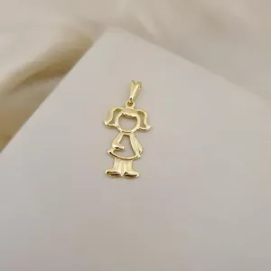 Pingente menina vestido
