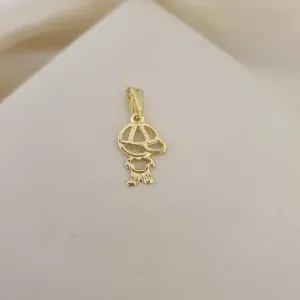 Pingente menino boné detalhe fosco