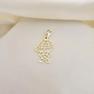 Pingente menino vazado bone