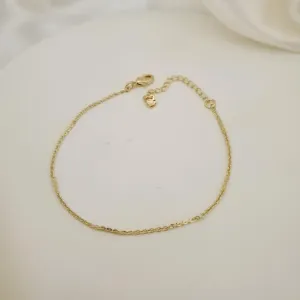 Pulseira elo achatado