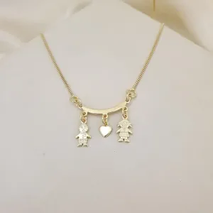 Colar canga de filhos 1 menino e 1 menina (casal)