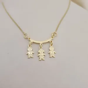 Colar canga de filhos 2 meninos e 1 menina
