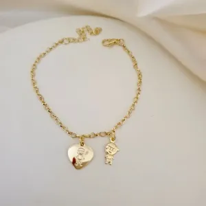 Pulseira menino coração (filho)