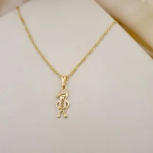 Colar pingente menino cravejado zirconia