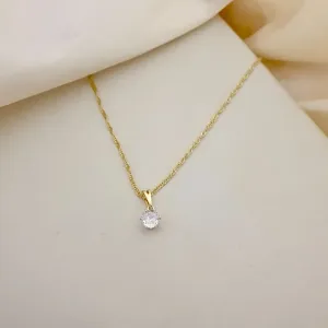 Colar ponto de luz zirconia 6mm