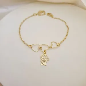 Pulseira 3 coracoes e menino (filho)