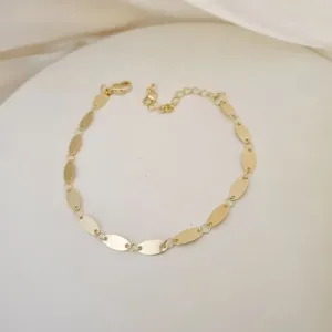Pulseira chapa oval