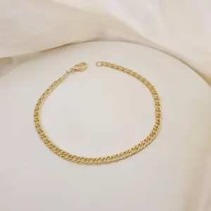 Pulseira masculina elo grumet duplo achatado