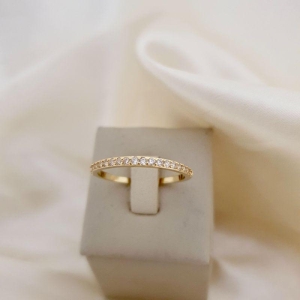 Anel aparador cravejado zirconias