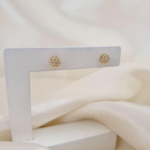 Brinco flor zirconias