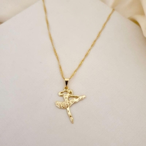 Colar pingente bailarina