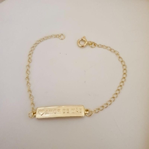 Pulseira infantil placa amor de mãe