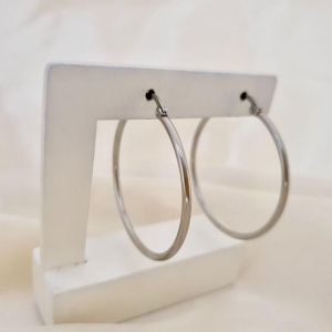 Brinco inox argola com fechamento
