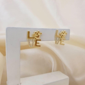 Brinco LOVE patinha pet