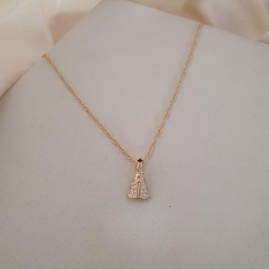 Colar Nossa Senhora zirconia