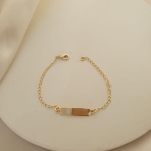 Pulseira infantil plaquinha