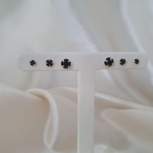 Brinco trio zirconia preta