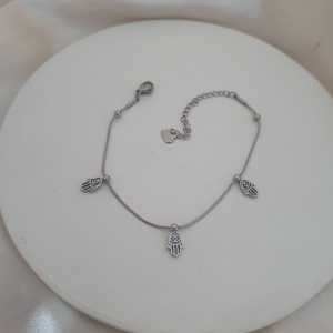 Pulseira inox mão de Fátima (mão grega)