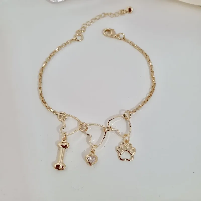 Pulseira corações pet