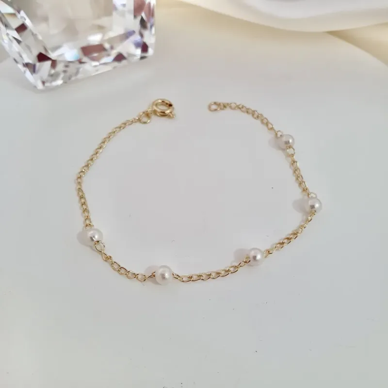 Pulseira infantil pérolas