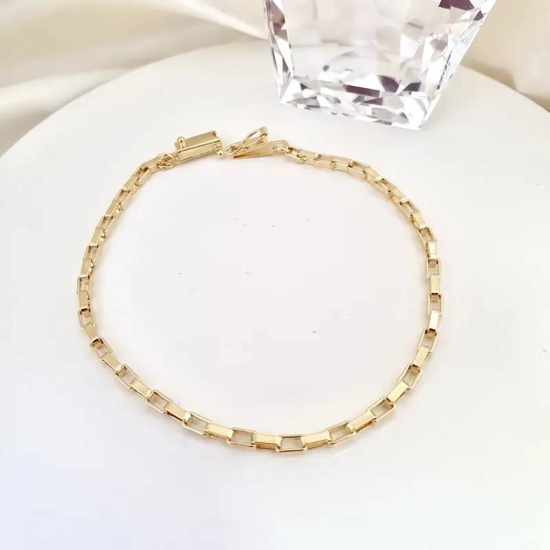 Pulseira elo veneziana 3mm masculino / unissex