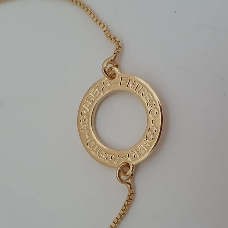 Pulseira gravatinha entrego confio aceito agradeço