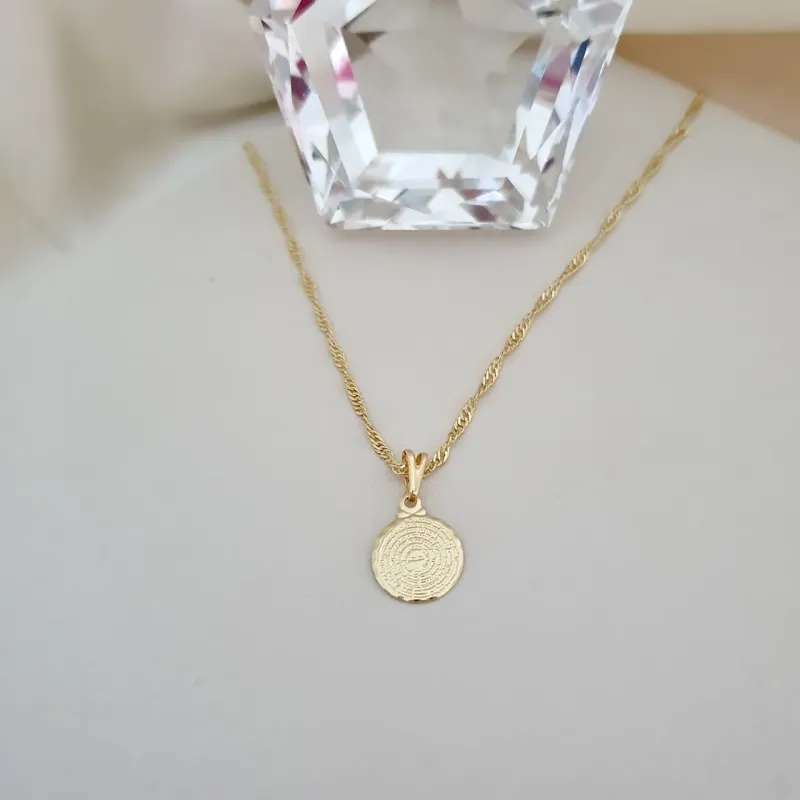 Colar medalha oração Pai Nosso