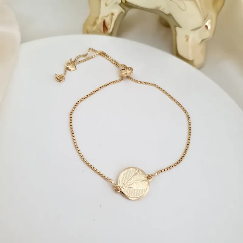 Pulseira gravatinha com medalha da Nossa Senhora