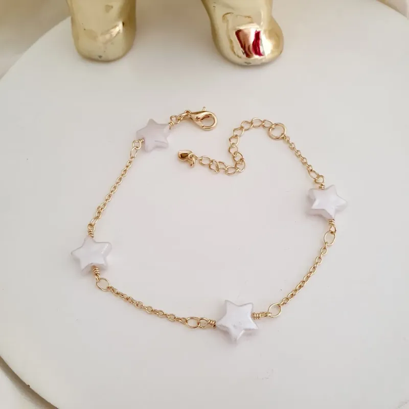 Pulseira estrela perolada