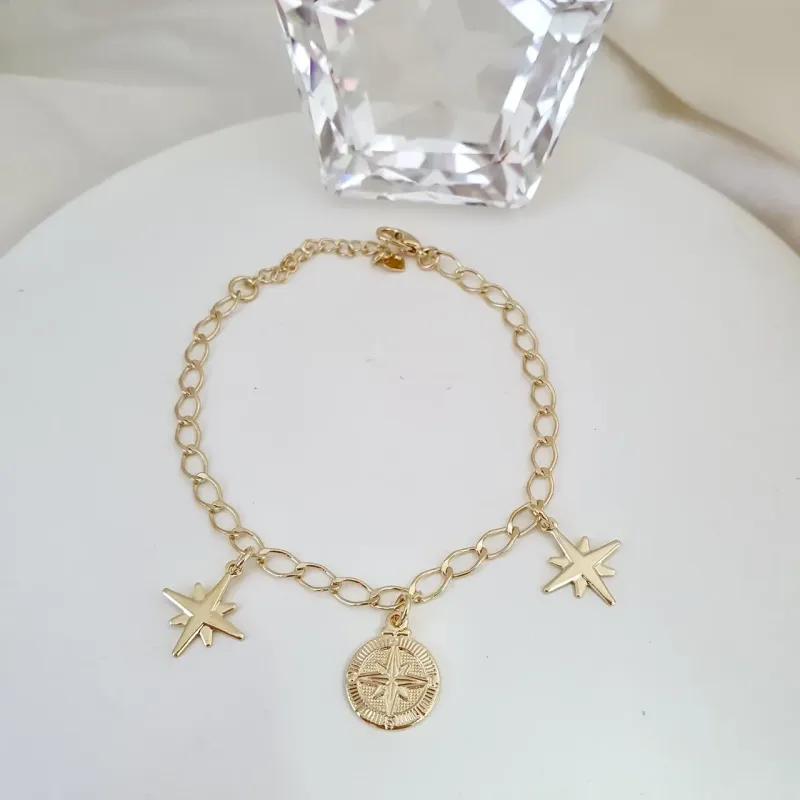 Pulseira rosa dos ventos