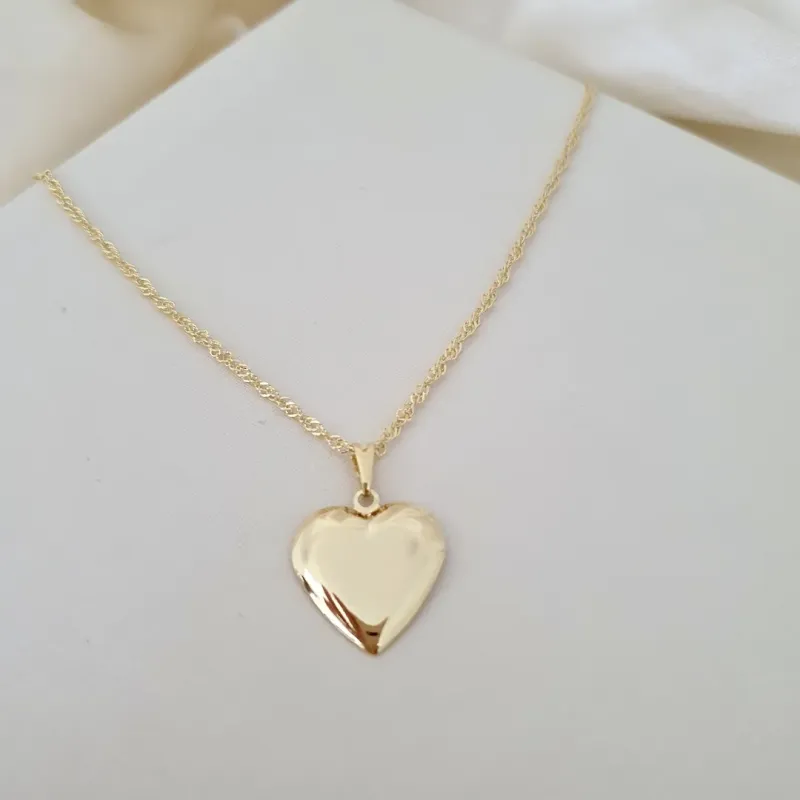 Colar pingente coração 2cm