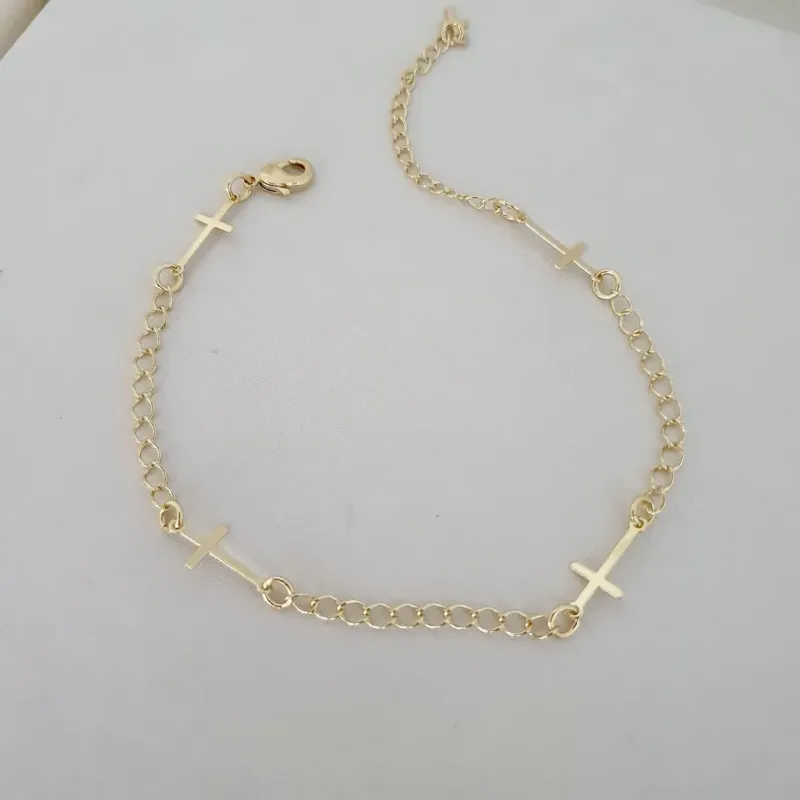 Pulseira elo cruz