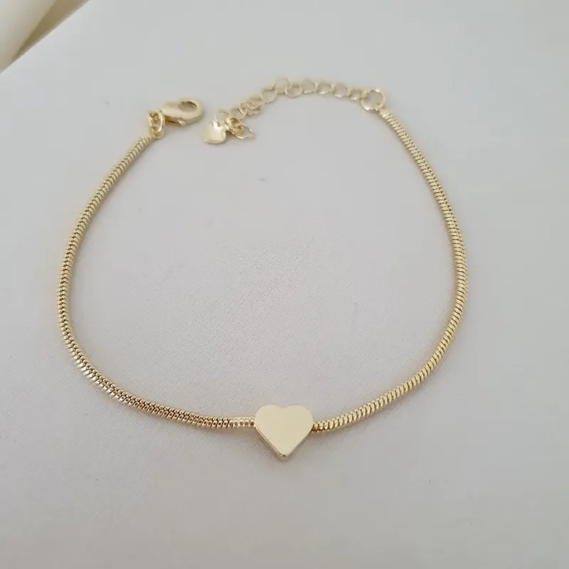 Pulseira malha e coração