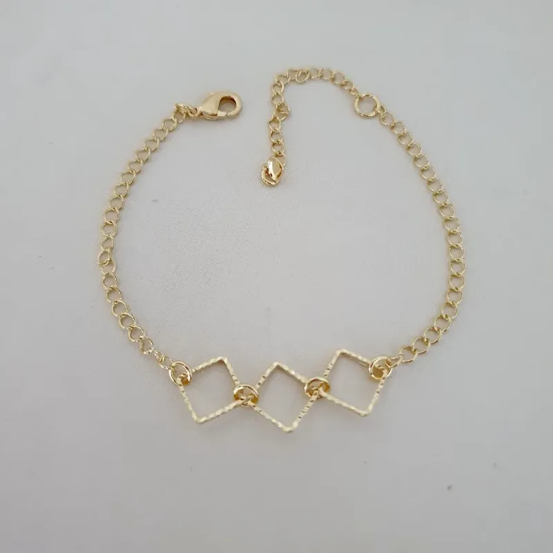 Pulseira quadrados diamantados