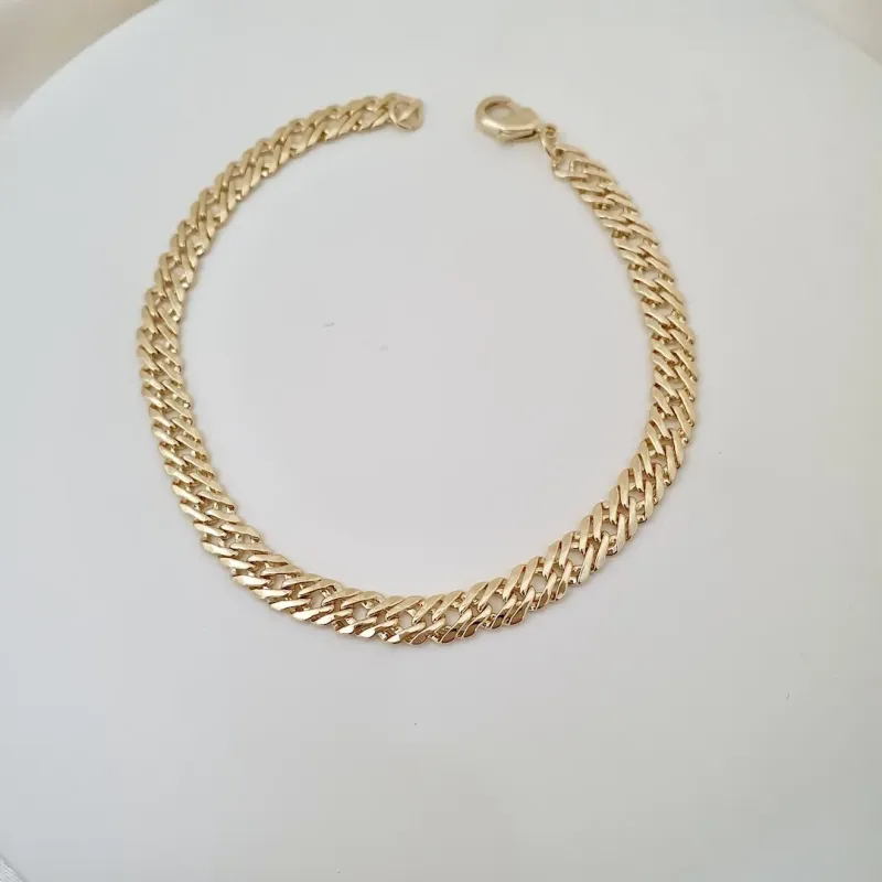 Pulseira masculina elo grumet duplo