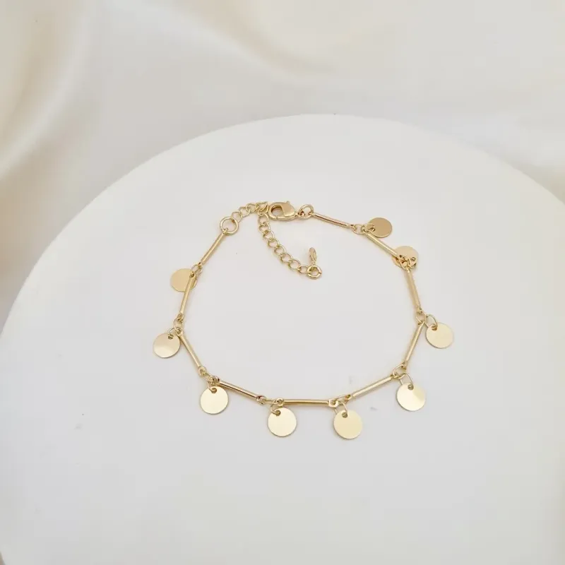Pulseira tubo e chapa redonda