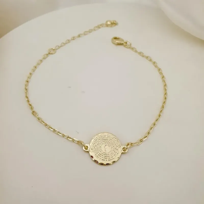 Pulseira medalha oraçao Pai Nosso