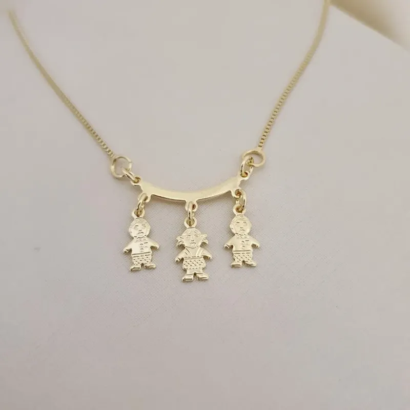 Colar canga de filhos 2 meninos e 1 menina
