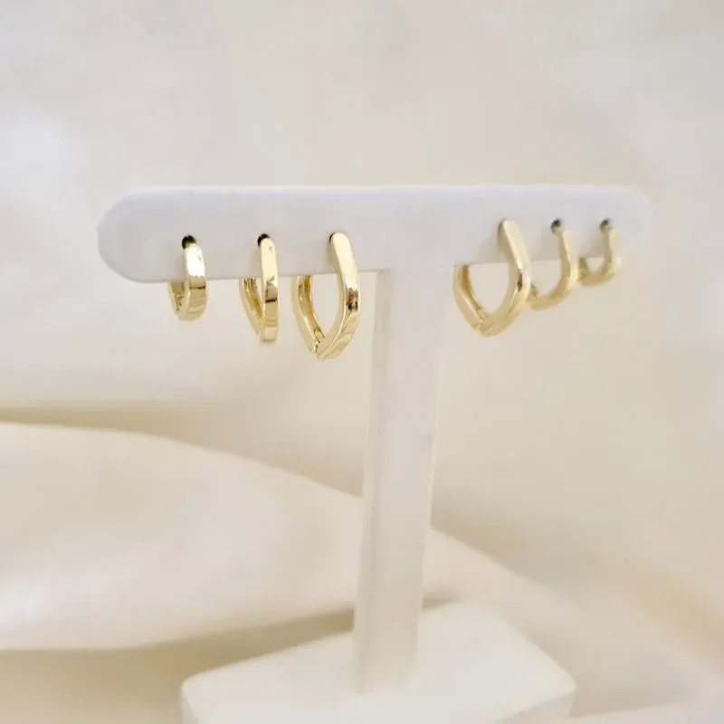 Brinco argola click formato gota