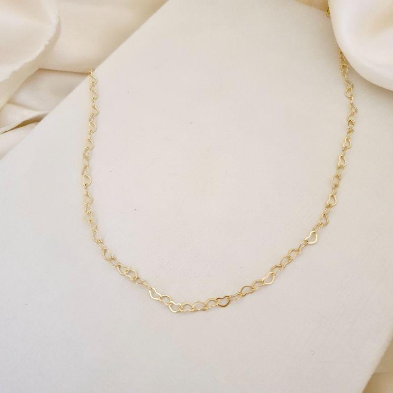 Colar elo coração 70cm