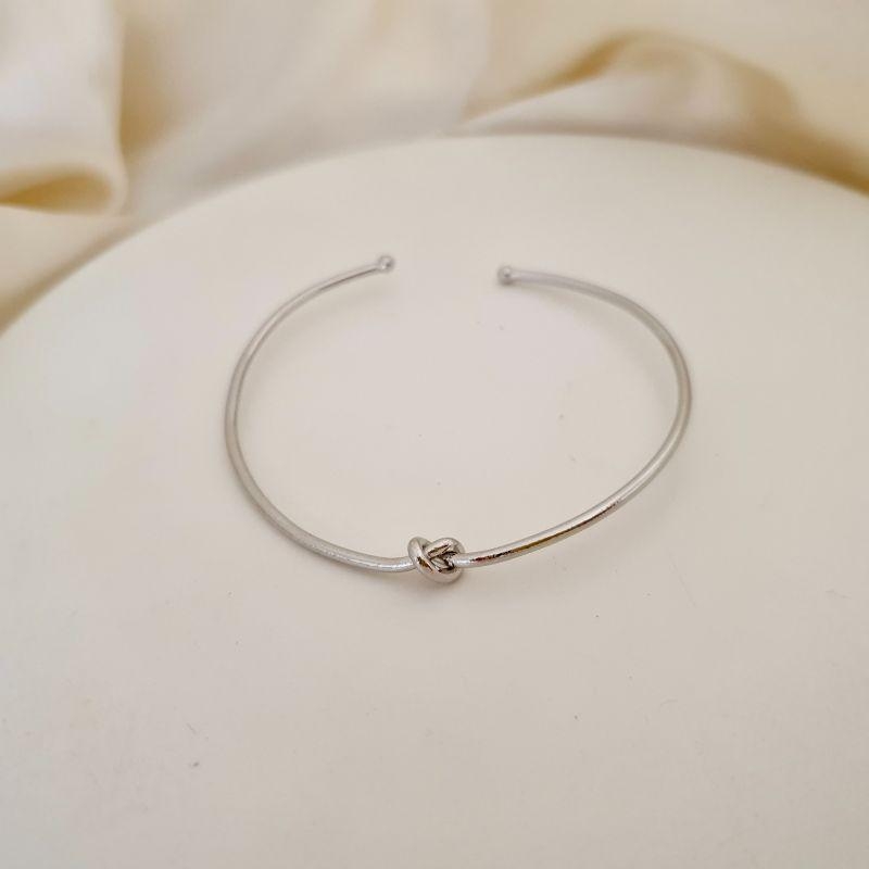 Bracelete ródio nó