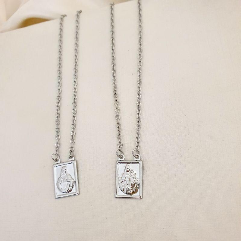 Colar inox escapulario